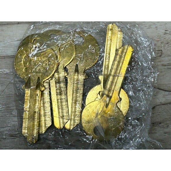 STAR Locksmith Supplies Brass Key Blanks 5PE2 Set Of 6 Made In USA NOS - Picture 1 of 6